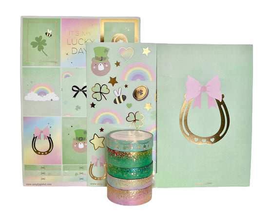 Lucky Charm Bundle (washi, Luxe Stickers, Deco Sheet, Card) - Restock