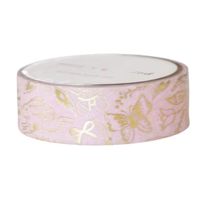 Spring Paisley Sweet Pink Washi (15mm + light gold foil) (Item of the Week)