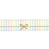 Rainbow Gingham Simple Bow Line Washi (15mm + light gold) - Restock