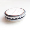 PERFORATED WASHI TAPE 6mm set of 2 - black & white SCALLOP + SILVER HOLOGRAPHIC foil