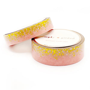 Cotton Candy Plaid Stardust Pink washi set (15/10mm + aurora pink / si –  simply gilded