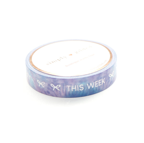 PERFORATED WASHI TAPE 10mm - TASKS Berry tie-dye + silver holo (June 22nd Release)